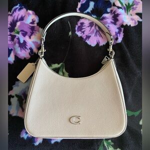CJ842 Coach Hobo Crossbody Bag Blanco
